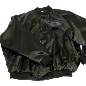 ASW Adult Pro-Satin Solid Baseball Jacket with Flannel-Lining